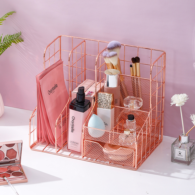 Организатор Office Desk Horseder 6 Coverments Mesh Iron Wire File Organizer Stand с раздвижным ящиком